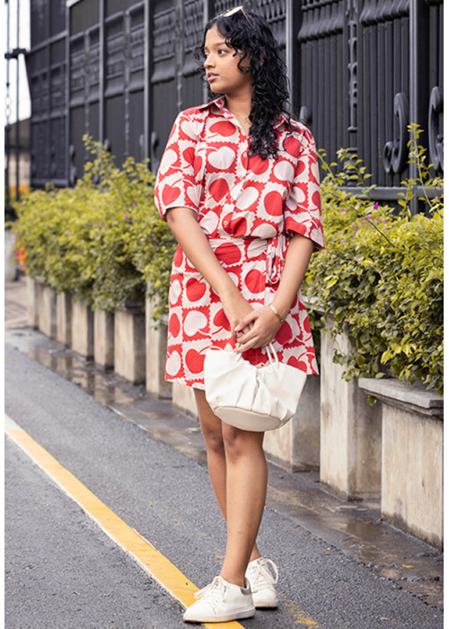 CLARA CHERRY PRINTED SKIRT 